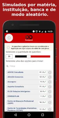 Simulado Concursos Agente Comunitário de Saúde android App screenshot 2